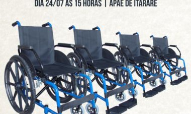 Região de Itararé receberá 183 cadeiras de rodas nesta quinta-feira (24)