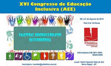 Serra Negra sedia congresso de educação inclusiva em agosto