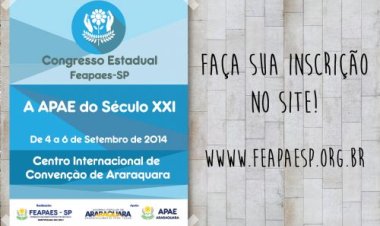 Últimos dias para se inscrever no Congresso Estadual das APAES