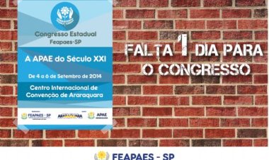 Falta um dia para o Congresso Estadual das APAES