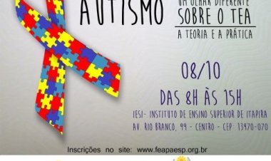Itapira sedia palestra sobre autismo no próximo dia 08