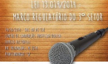 Ciclo de palestras terá o Marco Regulatório do 3º Setor como tema