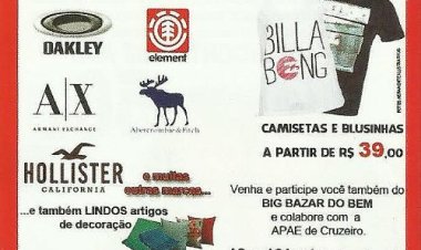 APAE de Cruzeiro promove bazar do bem