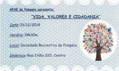 APAE de Pompeia convida para apresentação de final de ano