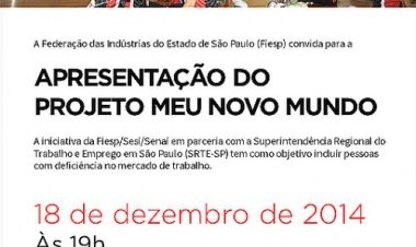 Meu Novo Mundo convida para apresentação em Jaú