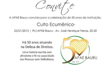 APAE de Bauru comemora 50 anos neste domingo