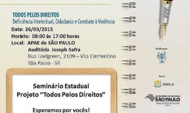 Todos pelos Direitos promove seminário no dia 26