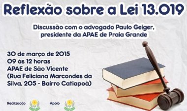 Lei 13.019 será tema de discussão em São Vicente no próximo dia 30