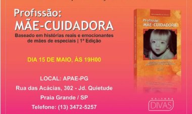 APAE de Praia Grande convida para lançamento de livro