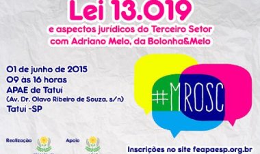 FEAPAES-SP convida para palestra sobre a Lei 13.019, em Tatuí
