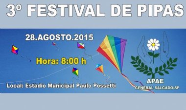 APAE de General Salgado abre inscrições para o 3° Festival de pipas