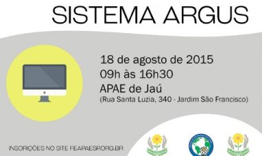 Treinamento sobre o sistema Argus acontecerá no próximo dia 18