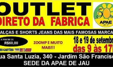 APAE de Jaú organiza outlet