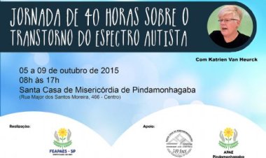 Pindamonhangaba sediará jornada de 40h sobre autismo