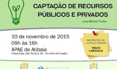 APAE de Atibaia sediará curso de captação de recursos para entidades