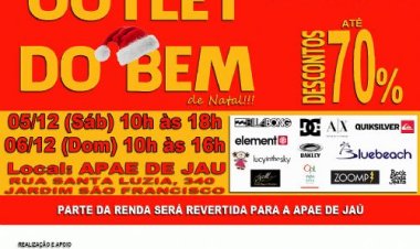 APAE de Jaú sedia outlet do bem no próximo final de semana