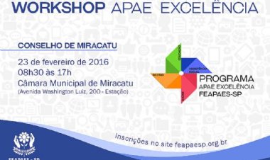 Conselho de Miracatu receberá Workshop APAE Excelência no próximo dia 23