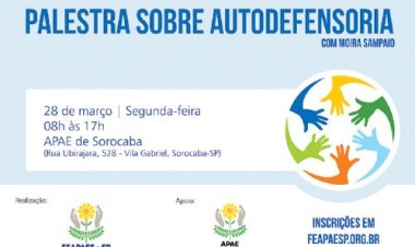 FEAPAES-SP promove palestra sobre Autodefensoria na APAE de Sorocaba