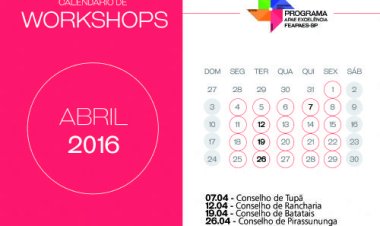 Confira o calendário de workshops APAE Excelência para o mês de abril