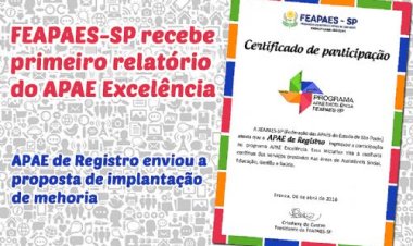 FEAPAES-SP recebe primeiro relatório do APAE Excelência