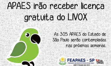 APAES irão receber licença gratuita do LIVOX