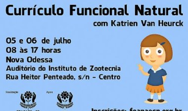 Nova Odessa sedia curso de Currículo Funcional Natural em julho