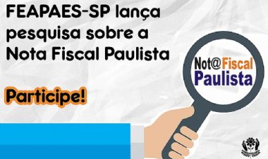 FEAPAES-SP lança pesquisa sobre a Nota Fiscal Paulista