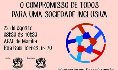 Sociedade inclusiva será tema de palestra em Marília