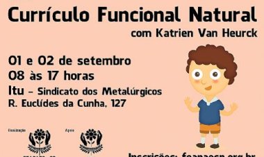 Curso de Currículo Funcional Natural será realizado em Itu