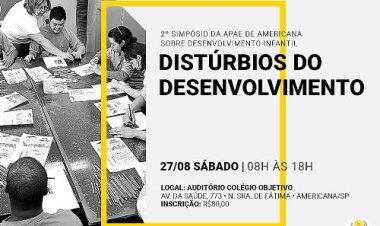APAE de Americana convida para simpósio dia 27 de agosto