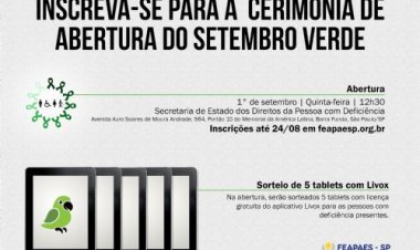 Inscrições para abertura do Setembro Verde já estão abertas