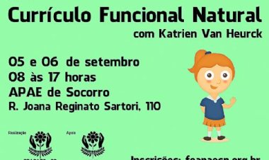 APAE de Socorro recebe curso de Currículo Funcional em setembro