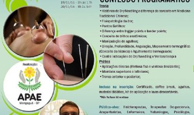 Inscrições abertas para o Curso de Dry Needling e Ventosaterapia em Mongaguá-SP