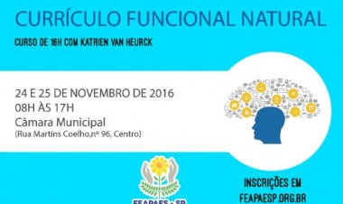 Novembro é mês de curso Currículo Funcional Natural em Juquiá