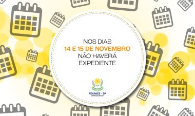 Comunicado referente ao expediente de trabalho dia 14 e 15 de novembro
