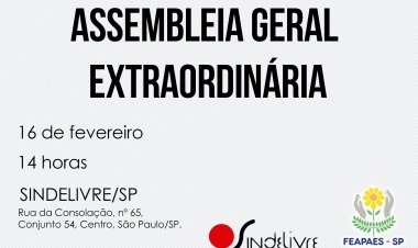 SINDELIVRE promove Assembleia Geral Extraordinária