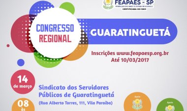 Guaratinguetá receberá segundo Congresso Regional de 2017