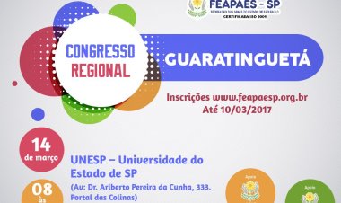 Importante: Local do Congresso Regional de Guaratinguetá foi alterado