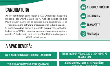 FEAPAES-SP prorroga prazo para seleção da cidade sede da XIX Olimpíadas Especiais das APAES