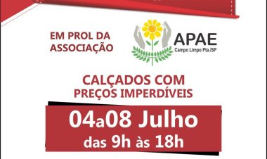 APAE de Campo Limpo Paulista promove saldão solidário