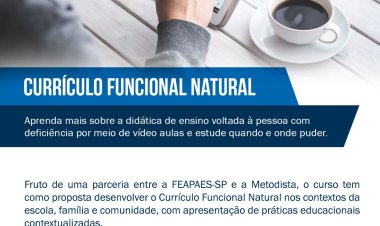 Parceria entre FEAPAES e Metodista:  desconto no curso Currículo Funcional Natural