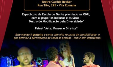 Dia do Teatro Acessível será comemorado com espetáculo do grupo