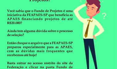 FEAPAES esclarece dúvidas sobre Fundo de Projetos