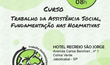 Jaboticabal recebe curso sobre trabalho socioassistencial
