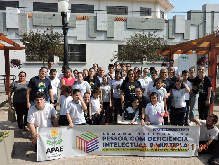 APAE de Novo Horizonte realiza semana nacional da pessoa com deficiência intelectual e/ou múltipla.