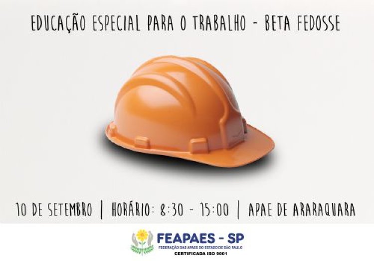 FEAPAES promove curso sobre educação para o trabalho no próximo dia 10