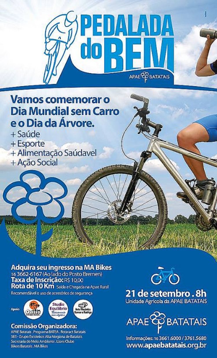 APAE de Batatais promove primeira Pedalada do Bem