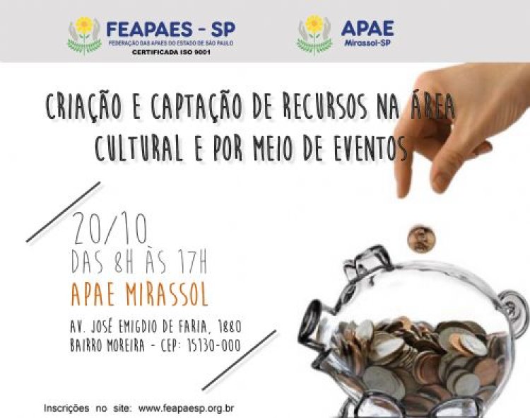 Inscrições abertas para curso de criação e captação de recursos na área cultural e de eventos