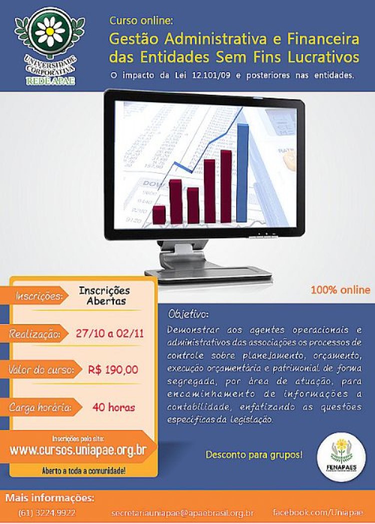 UniAPAE oferece curso sobre Gestão Administrativa e Financeira