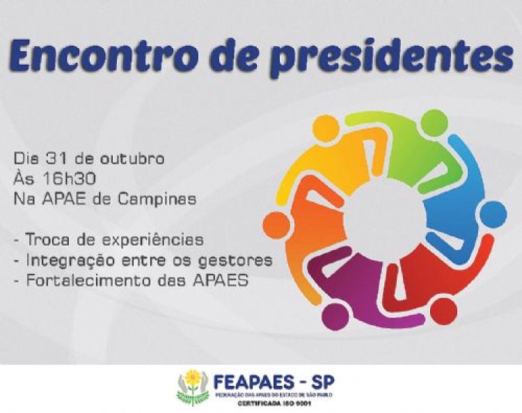 Federação promove encontro com presidentes das APAES na próxima sexta-feira (31)